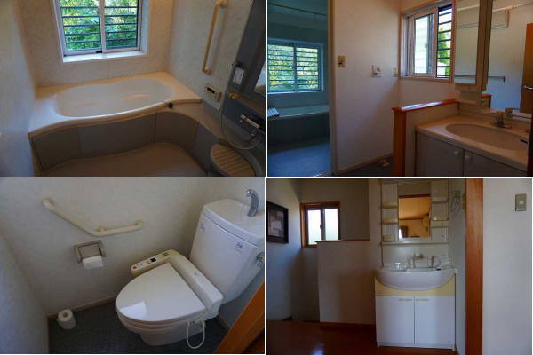 １階の浴室、トイレと２階踊り場にある手洗い場