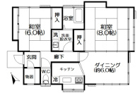 熱海市下多賀・中野分譲地内 間取り2DK コンパクトな中古平家建