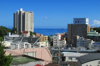 熱海市桃山町・駅裏徒歩約5分の高台平坦地、海望む温泉付売地