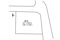 湯河原町宮上・敷地面積約112坪・陽当たり良好角地の温泉権利付売地