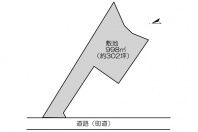 湯河原町吉浜・敷地面積約302坪の旗竿地