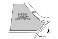 湯河原町吉浜・敷地面積約117坪　陽当り良好＆海望む売地