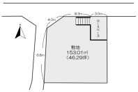 湯河原町鍛冶屋・閑静な住宅地の角地に所在する約46坪の売地