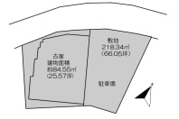 真鶴町真鶴・駅まで徒歩圏の穏やかな環境の古家付売地　約66坪