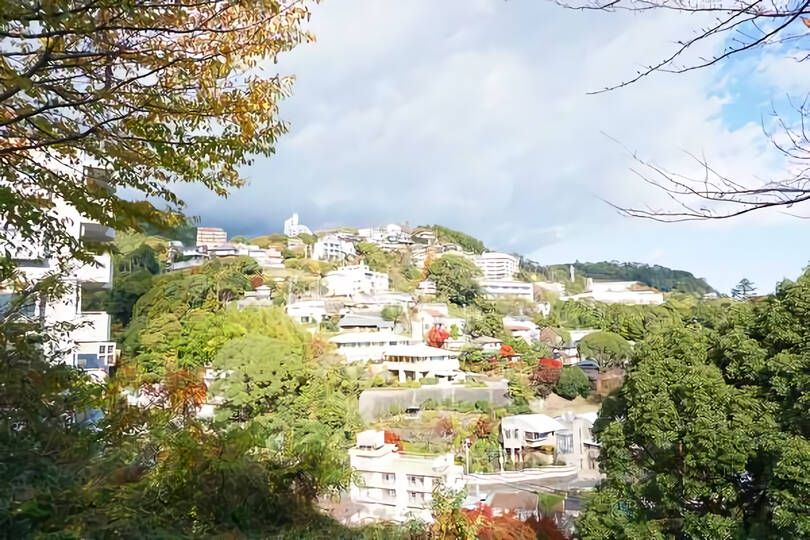 熱海市林が丘町・高台より相模湾を遠望する売地